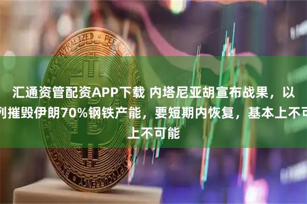 汇通资管配资APP下载 内塔尼亚胡宣布战果,以色列摧毁伊朗70%钢铁产能,要短期内恢复,基本上不可能