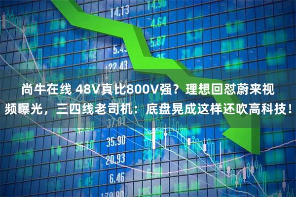 尚牛在线 48V真比800V强？理想回怼蔚来视频曝光，三四线老司机：底盘晃成这样还吹高科技！